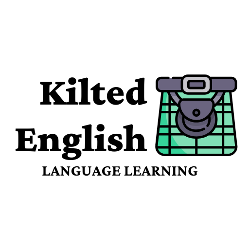 The Kilted English logo with black text